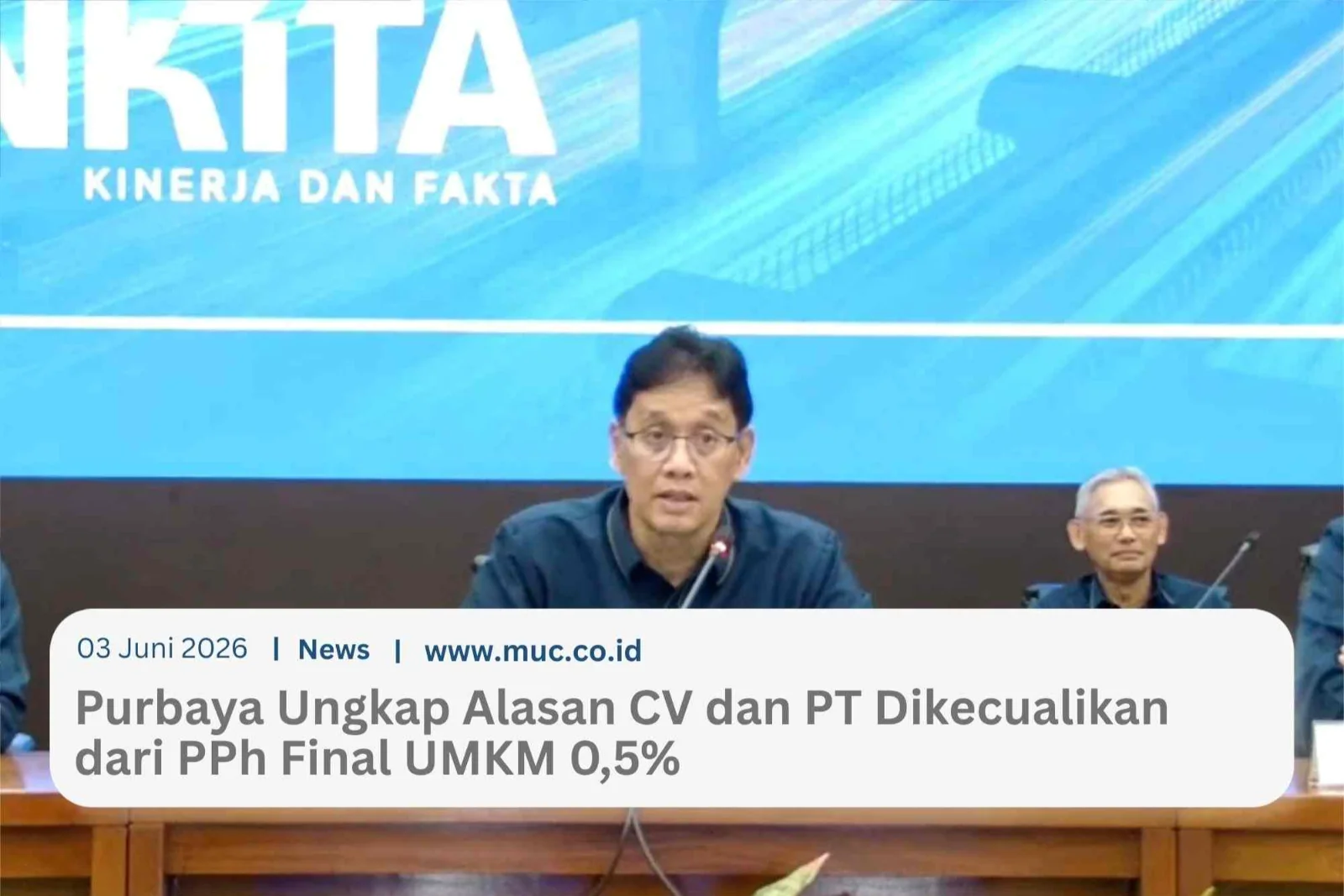 Purbaya Ungkap Alasan CV dan PT Dikecualikan dari PPh Final UMKM 0,5%