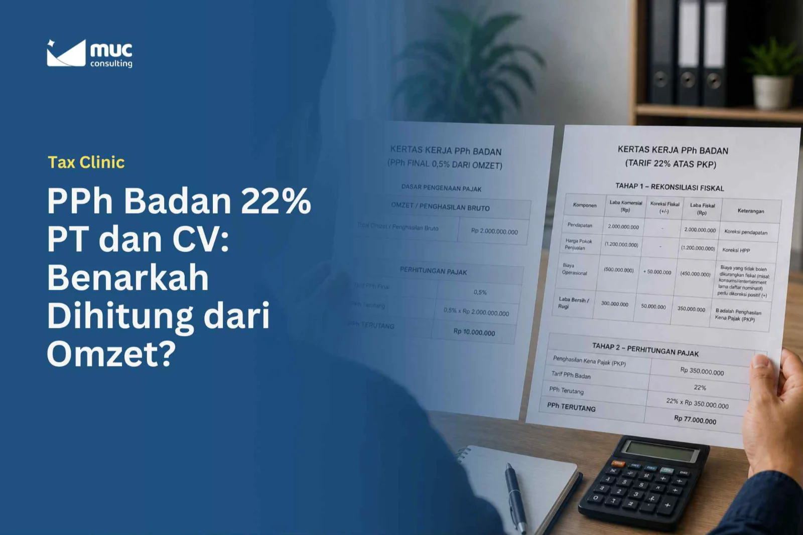 PPh Badan 22% PT dan CV: Benarkah Dihitung dari Omzet?