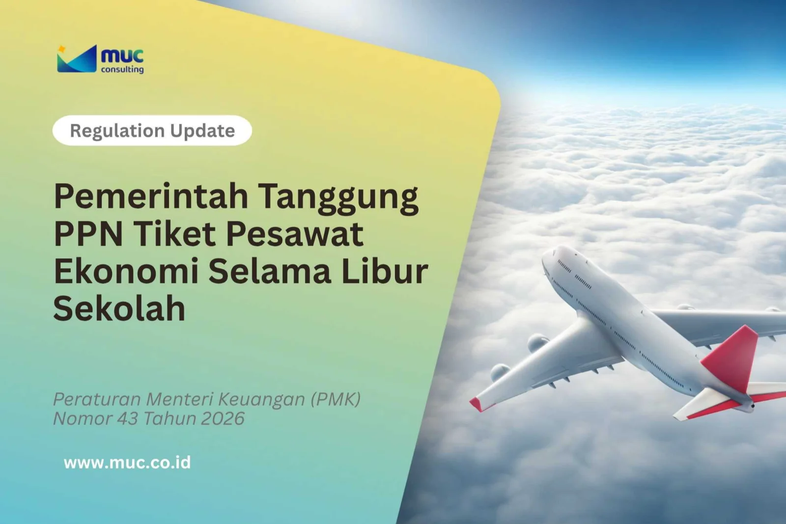 Pemerintah Tanggung PPN Tiket Pesawat Ekonomi Selama Libur Sekolah